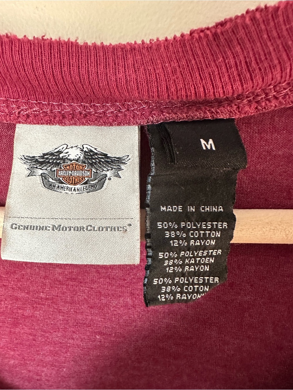 Harley-Davidson Long Sleeve Top with Blinged Out Graphic & Crocheted Sleeves - Picture 5 of 5